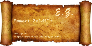 Emmert Zalán névjegykártya